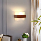 Wall Light - Wood Glass Frame