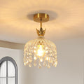 Chandeliers - Gold Glass Frame, Warm Light
