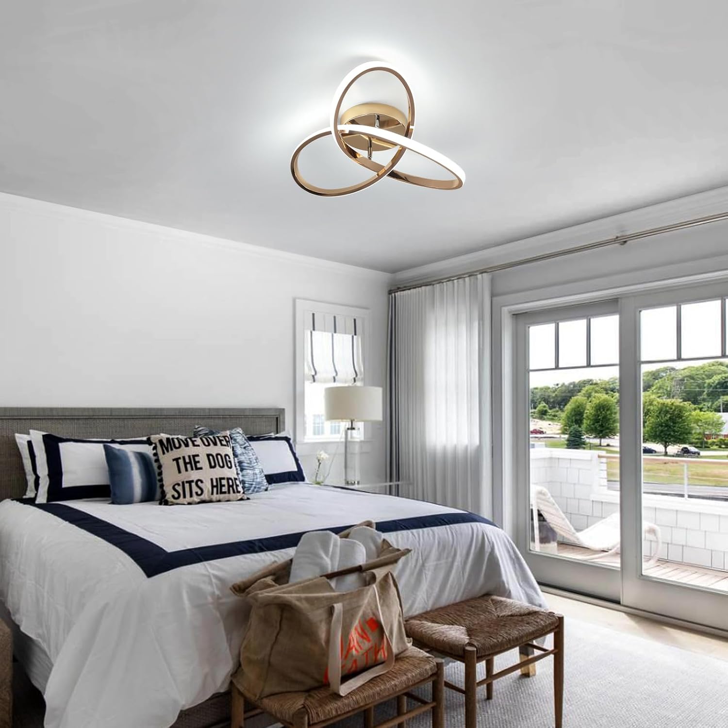 Ceiling Light - Gold Aluminium Frame, Tunable and Dimmable