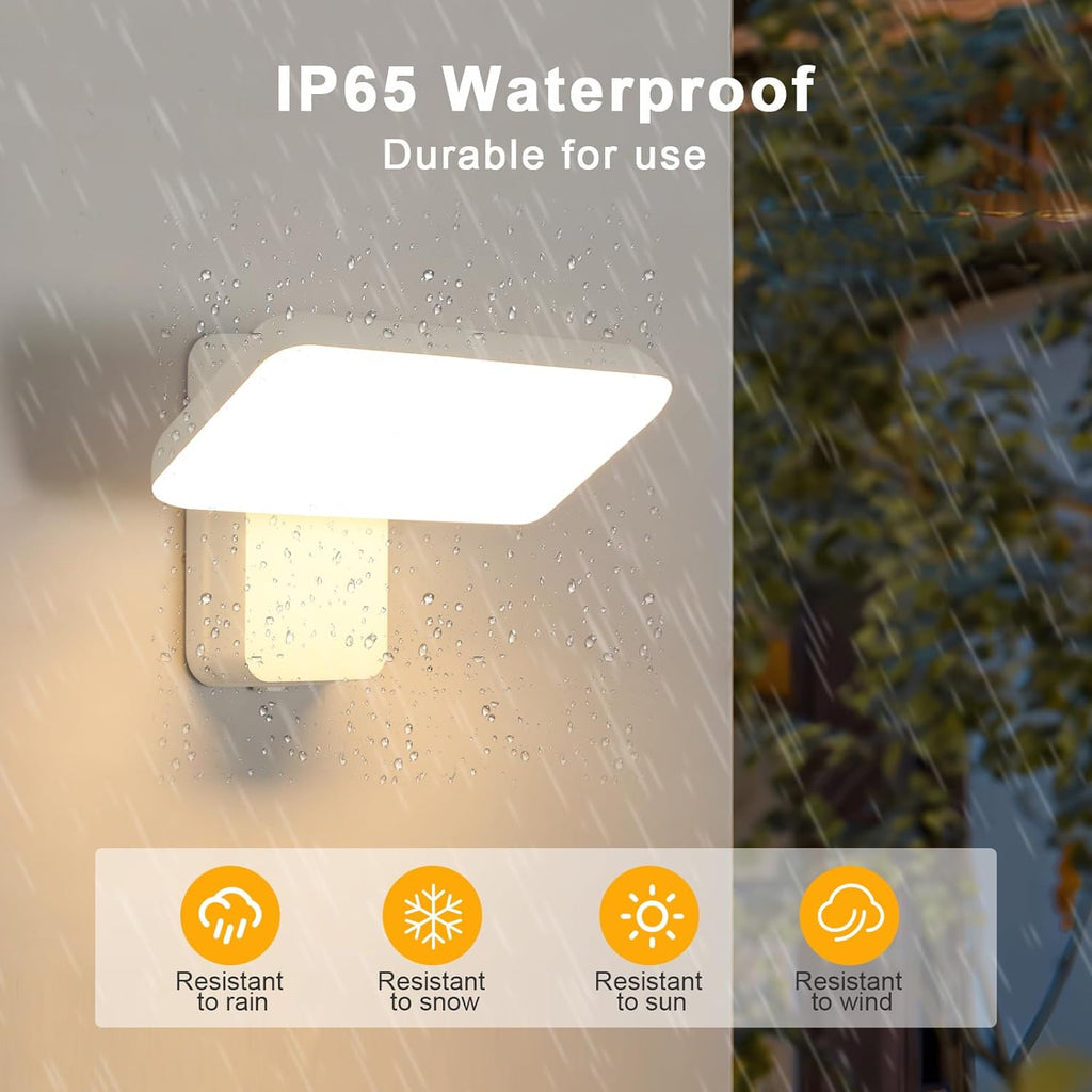 Wall Light - White Aluminium Frame, Warm Light