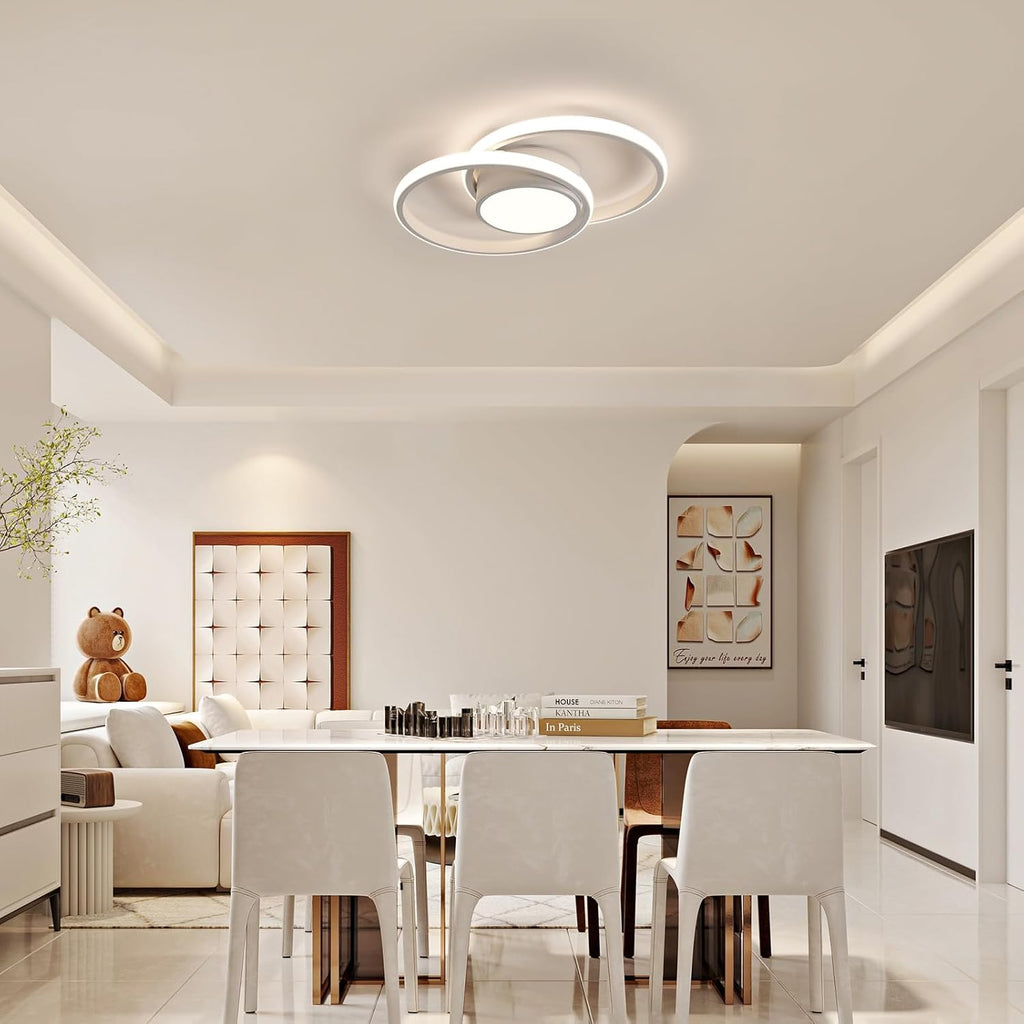 Ceiling Light - White Metal Frame, Tunable and Dimmable