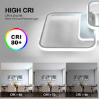 Ceiling Light - White Acrylic Frame, White Light
