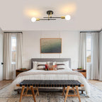 Ceiling Light - Black & Gold Metal Frame