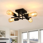 Ceiling Light - Black Metal Frame