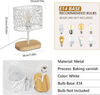 Table Lamps - White Metal Frame