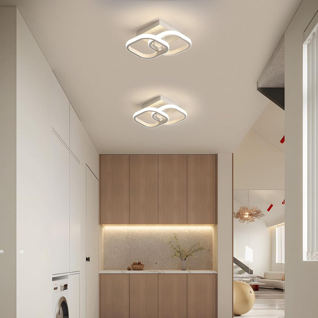 Ceiling Light - White Aluminium Frame, Natural Light