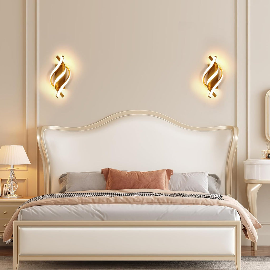 Wall Light - Gold Aluminium Frame, Warm Light