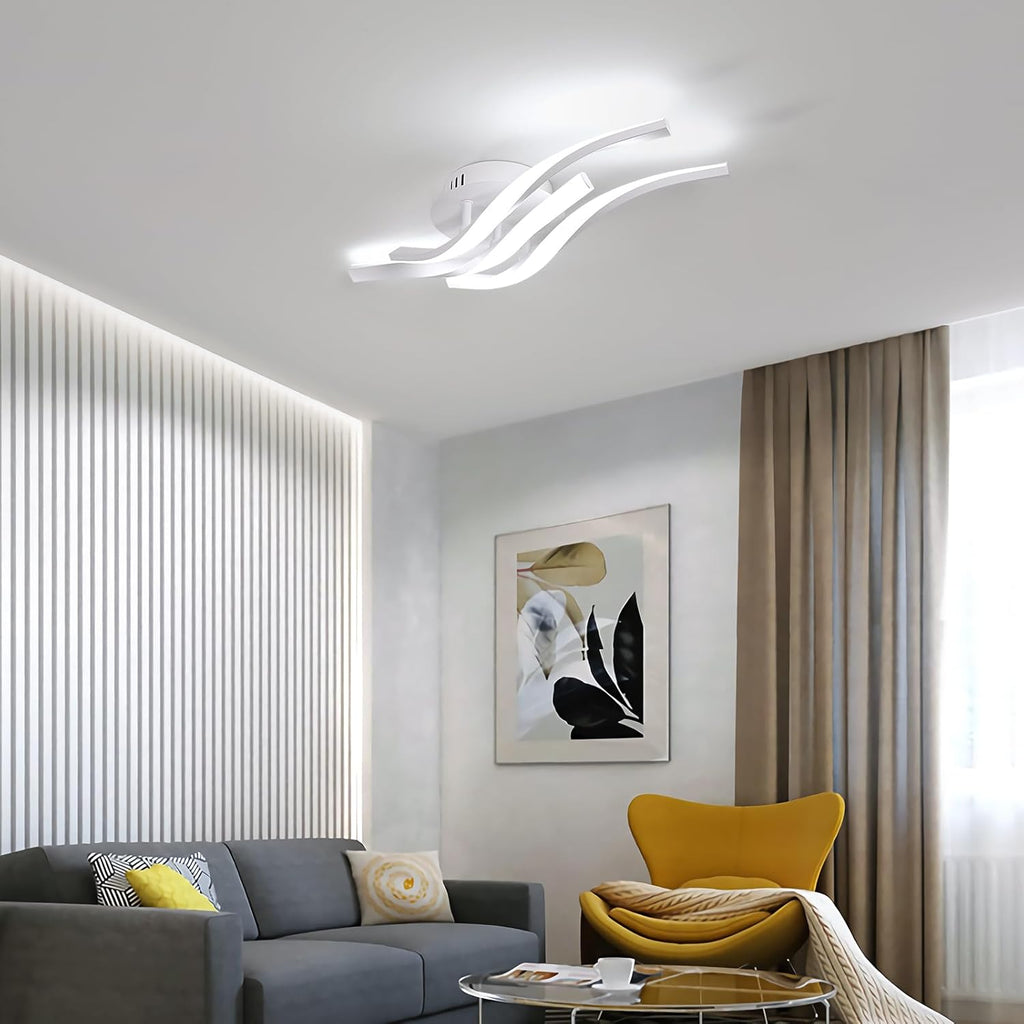 Ceiling Light - White Aluminium Frame, White Light
