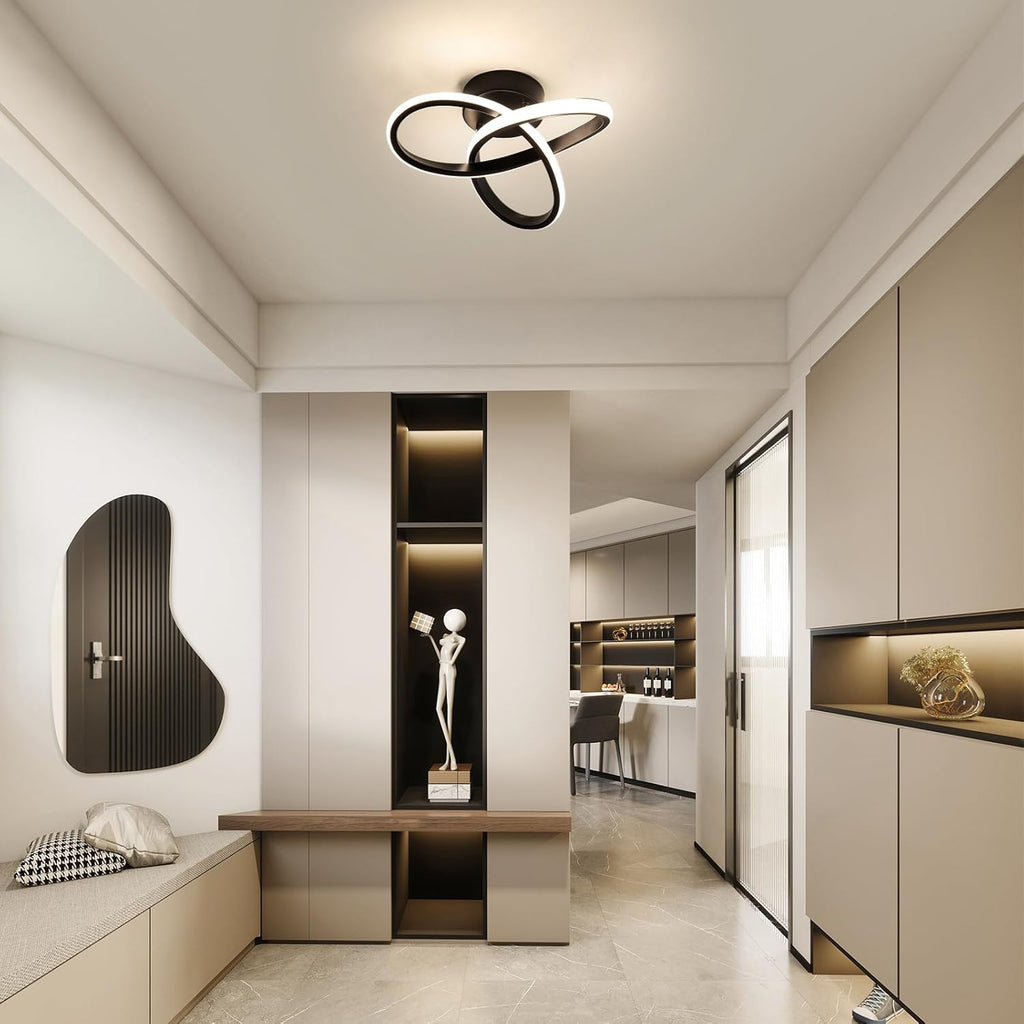 Ceiling Light - Black Aluminium Frame, Natural Light