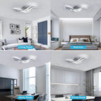 Ceiling Light - Silver Aluminium Frame, White Light