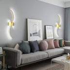 Wall Light - Gold Aluminium Frame, White Light
