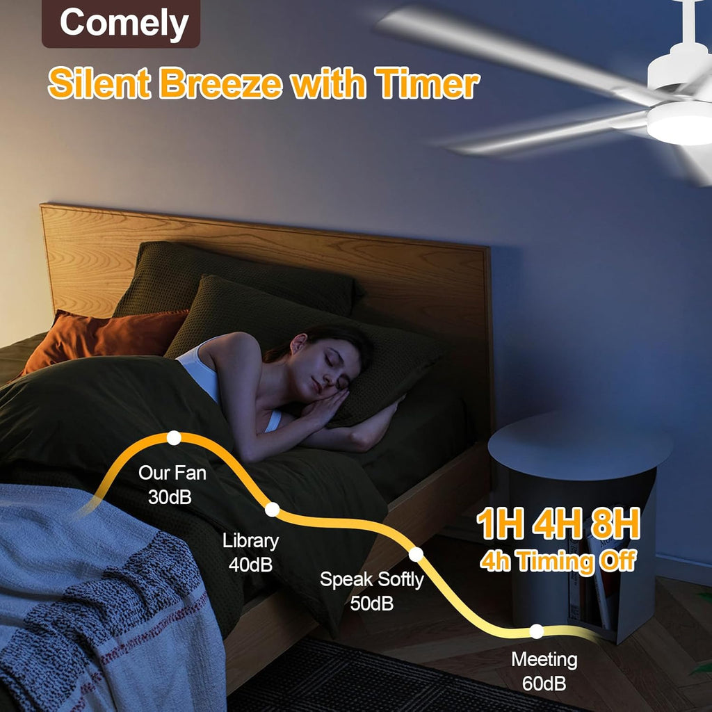 Ceiling Light - White Wood Frame, Tunable and Dimmable