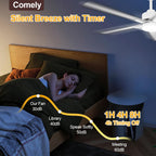 Ceiling Light - White Wood Frame, Tunable and Dimmable