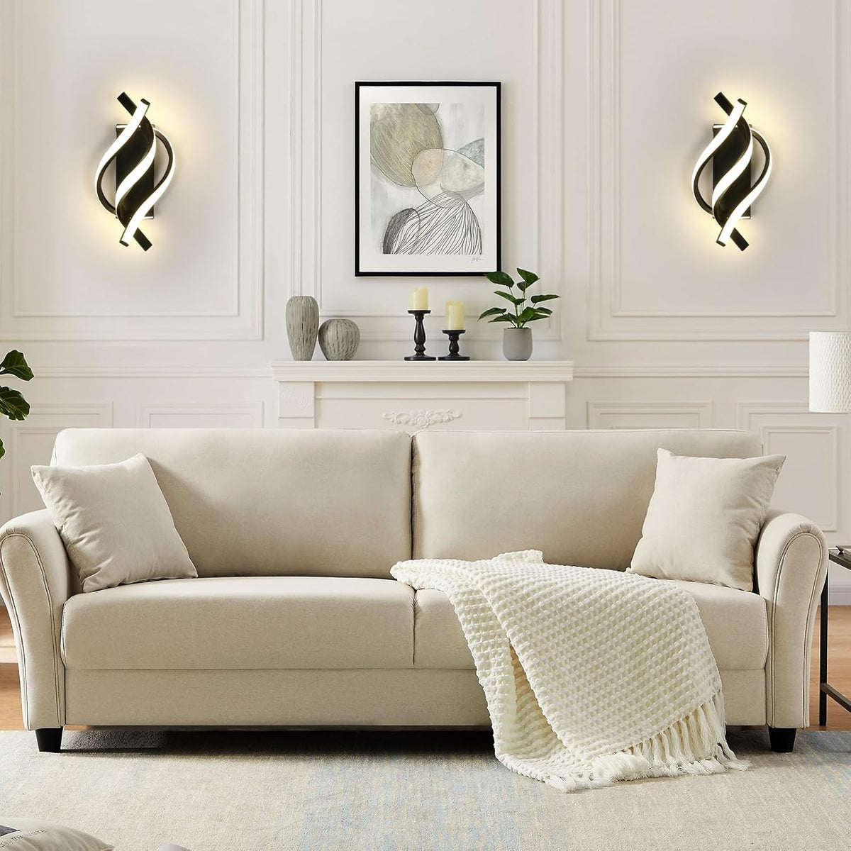 Wall Light - Black Aluminium Frame, Natural Light