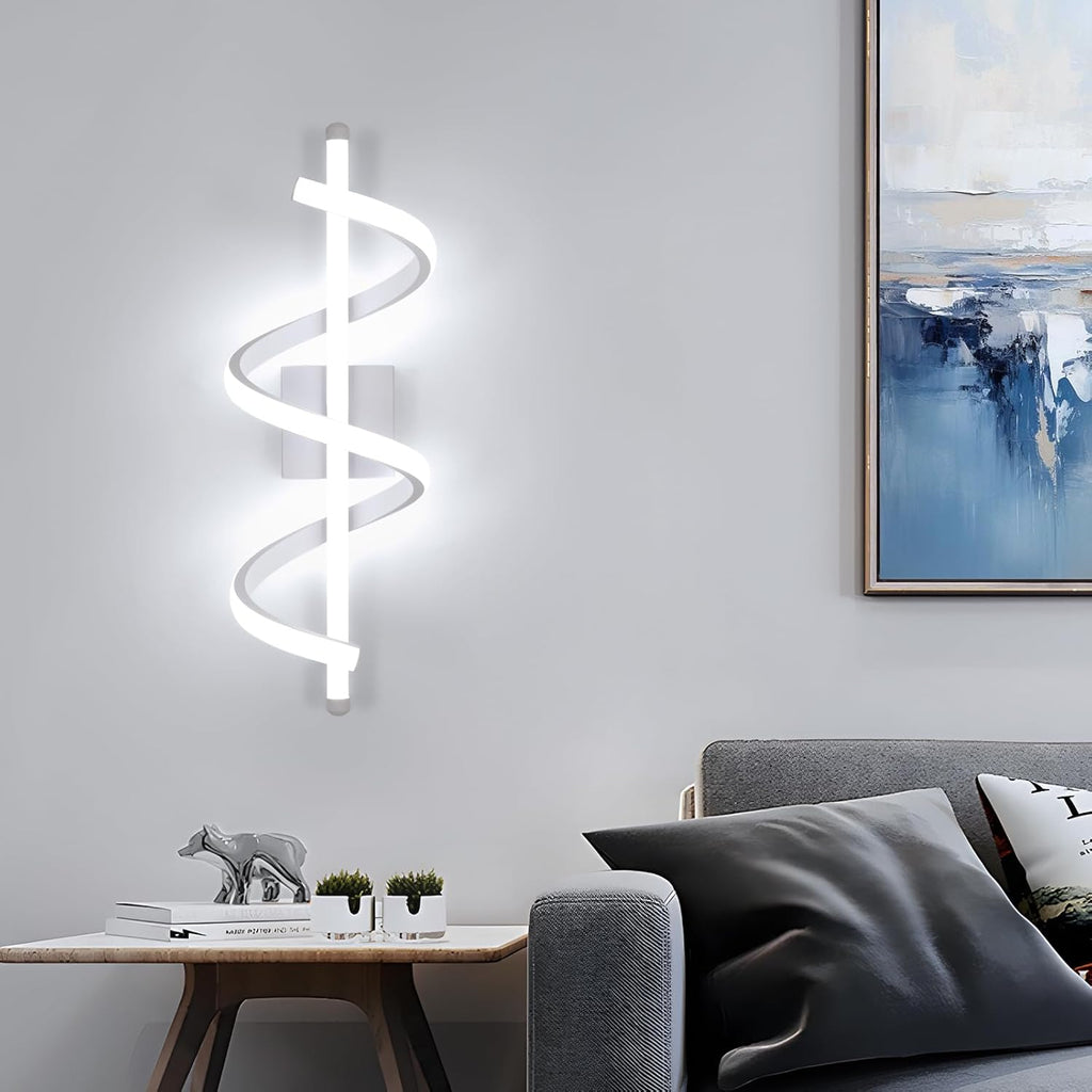 Wall Light - White Aluminium Frame, White Light