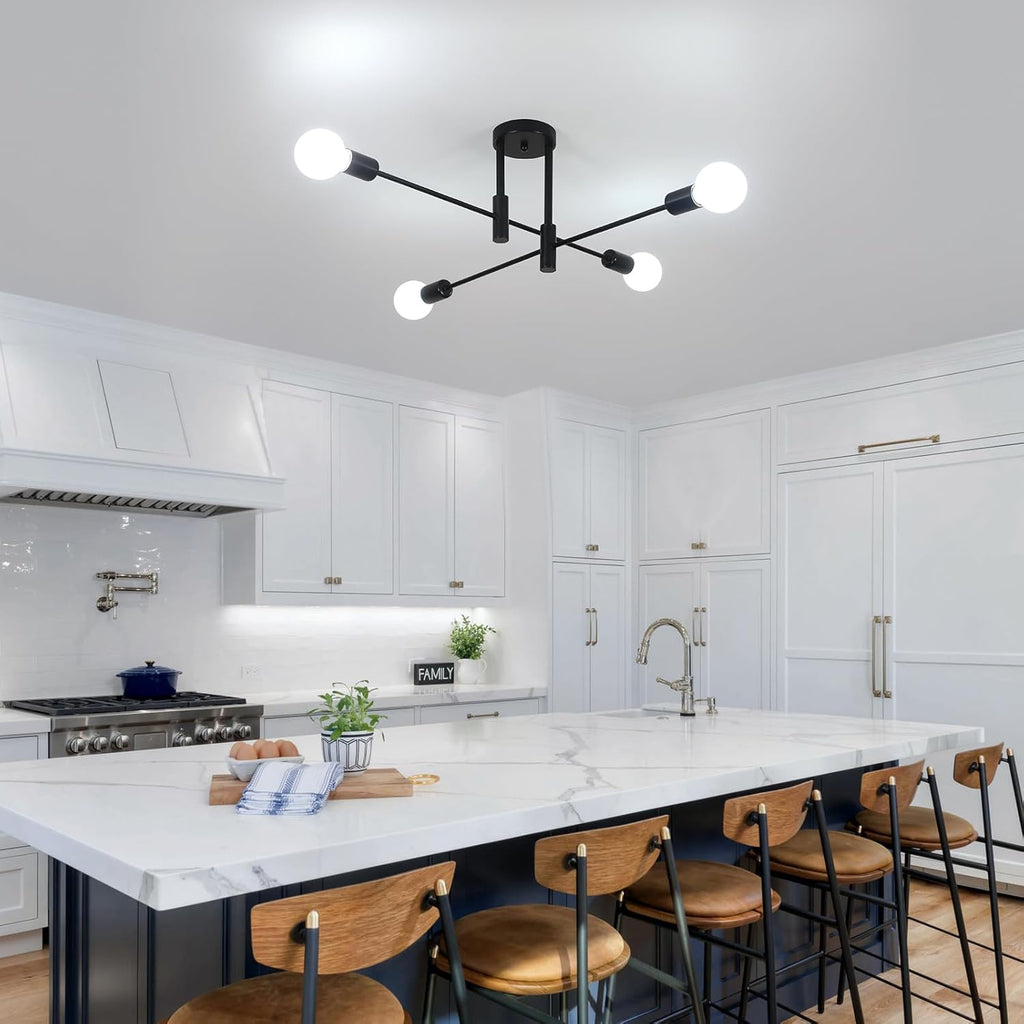 Ceiling Light - Black Metal Frame