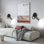 Wall Light - Black Metal Frame, White Light