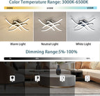 Ceiling Light - Black Aluminium Frame, Tunable and Dimmable