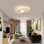 Ceiling Light - White Metal Frame, Warm Light
