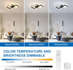 Ceiling Light - Black Acrylic Frame, Tunable and Dimmable