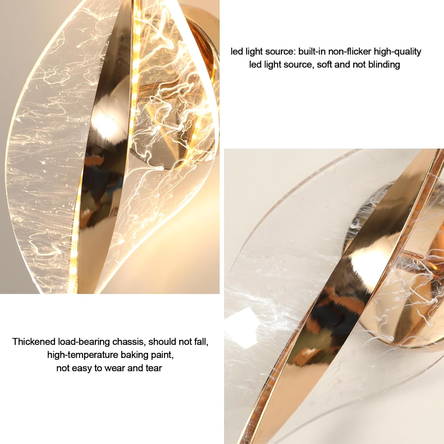 Wall Light - Gold Acrylic Frame, Tunable