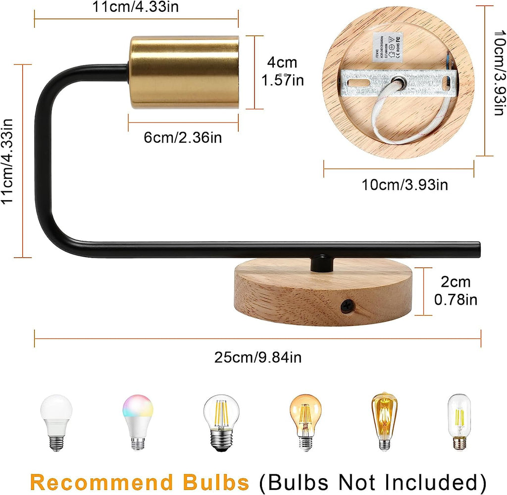 Wall Light - Wood Metal Frame