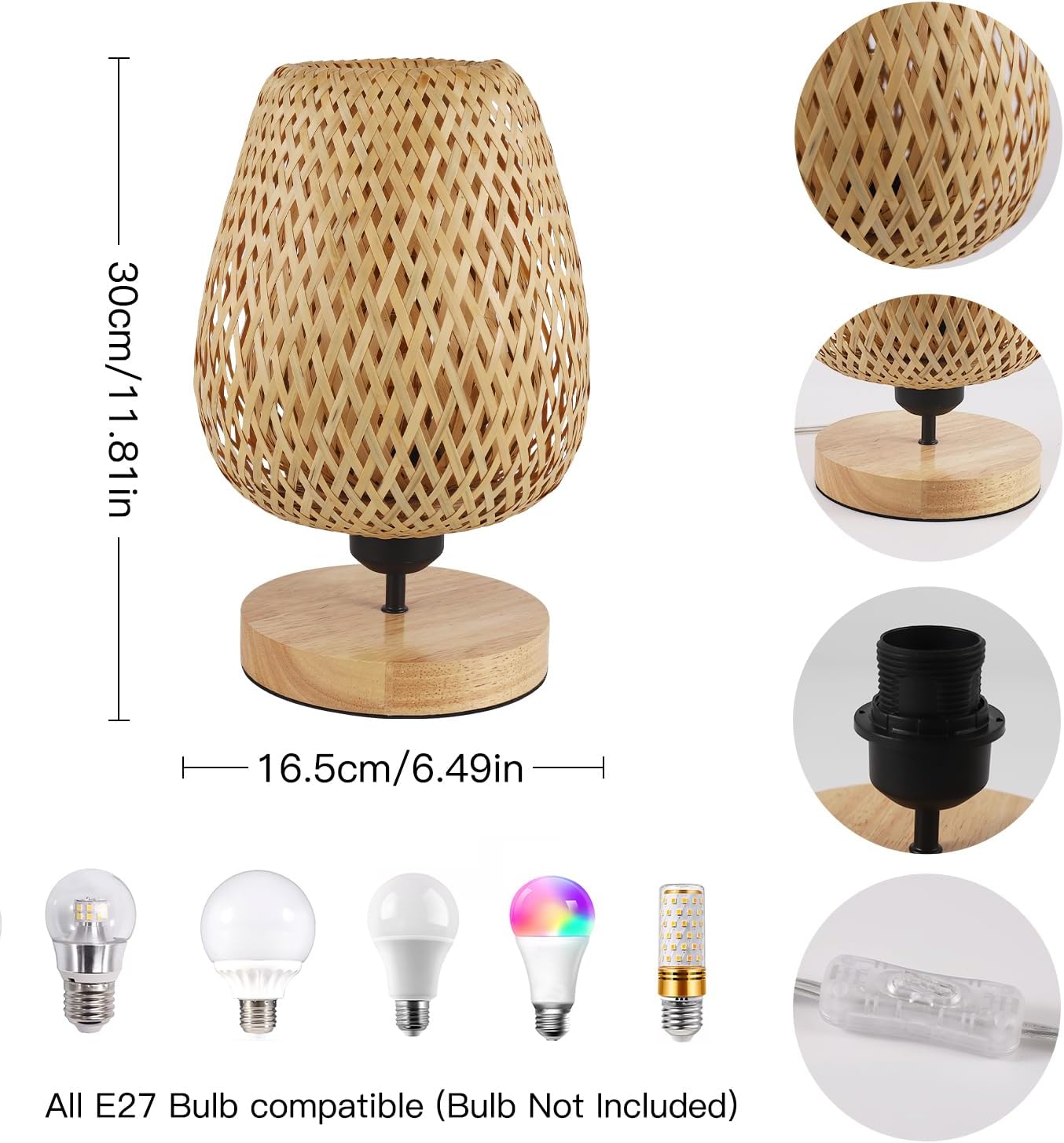 Table Lamps - Wood Frame