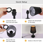 Table Lamps - Black Metal Frame