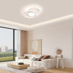 Ceiling Light - White Metal Frame, Natural Light