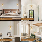 Chandeliers - Gold Metal Frame