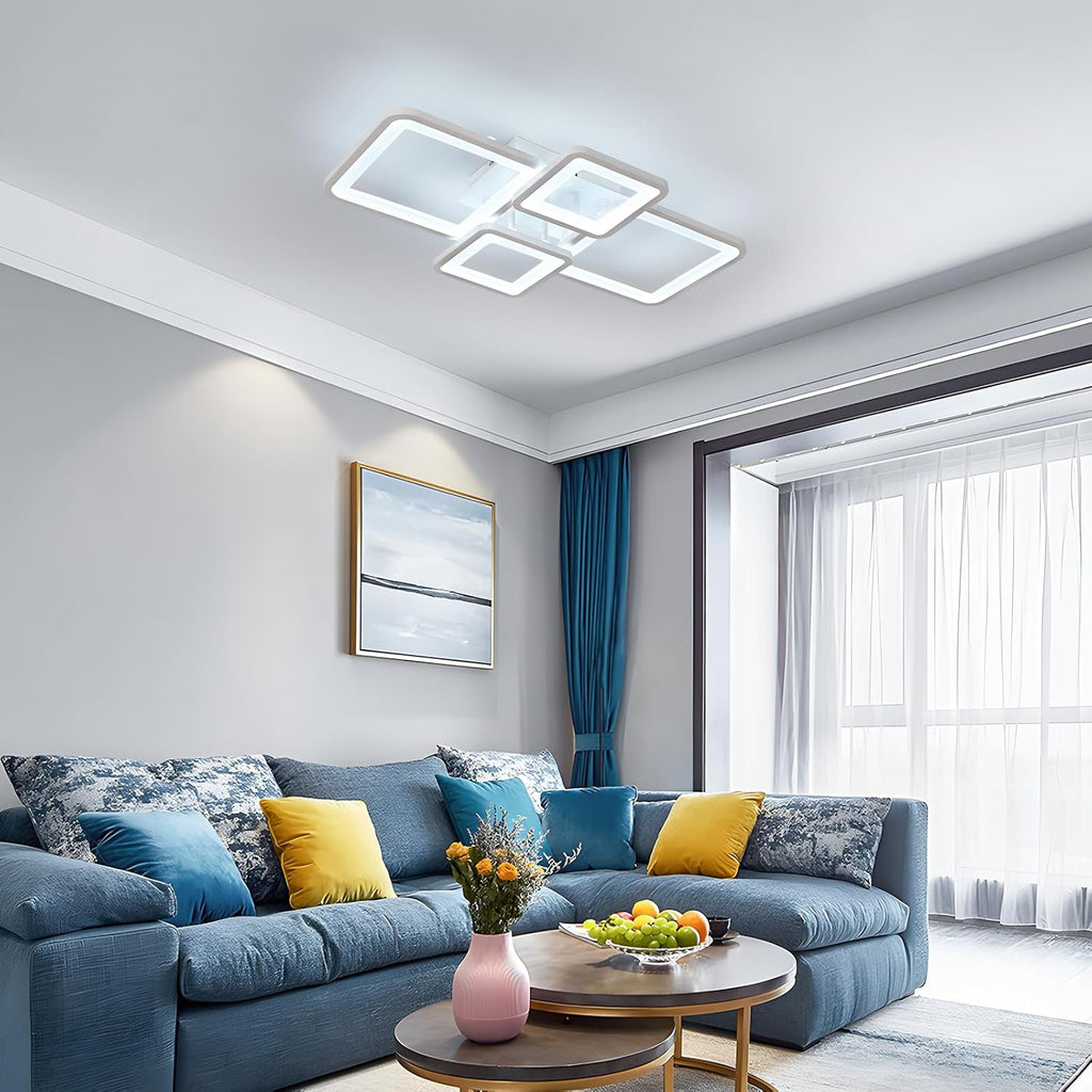 Ceiling Light - White Acrylic Frame, Tunable and Dimmable