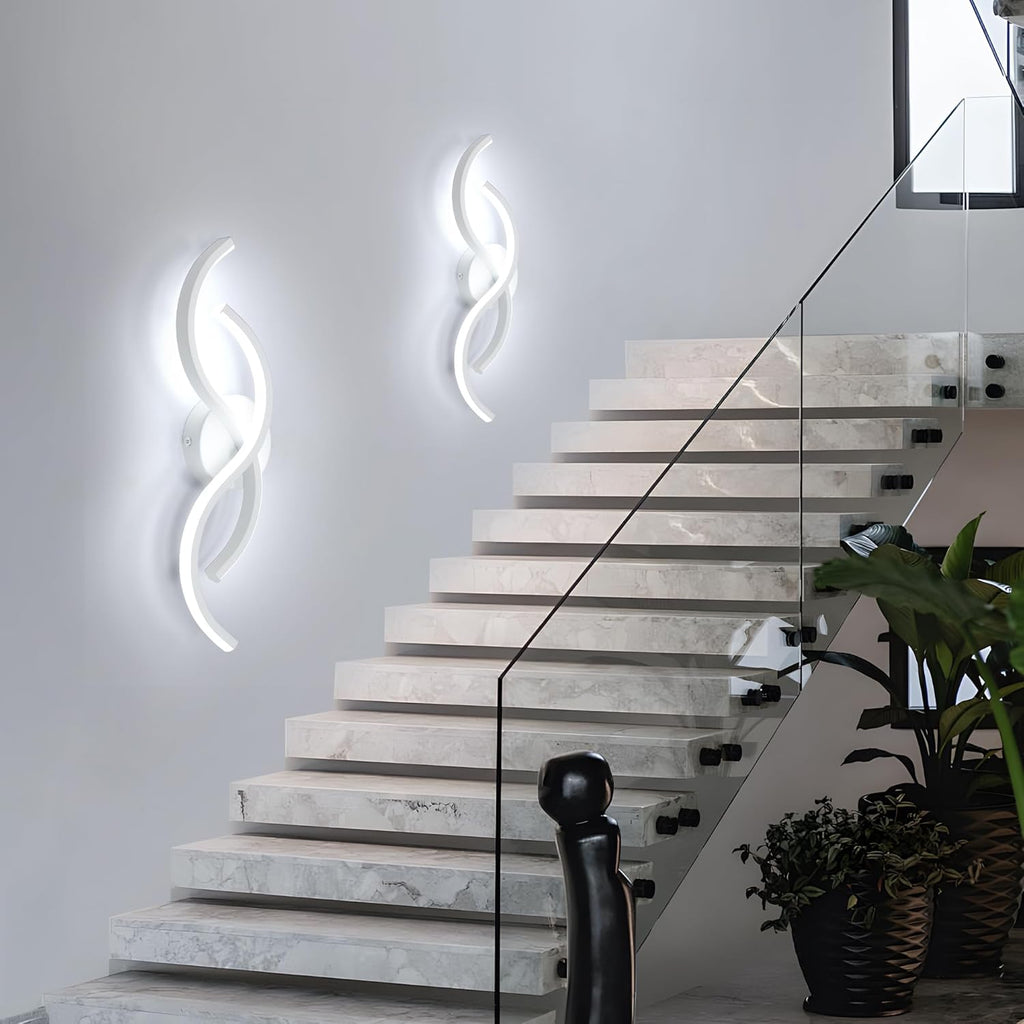 Wall Light - White Aluminium Frame, White Light