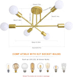 Ceiling Light - Gold Metal Frame