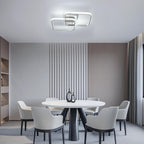 Ceiling Light - Silver Aluminium Frame, White Light
