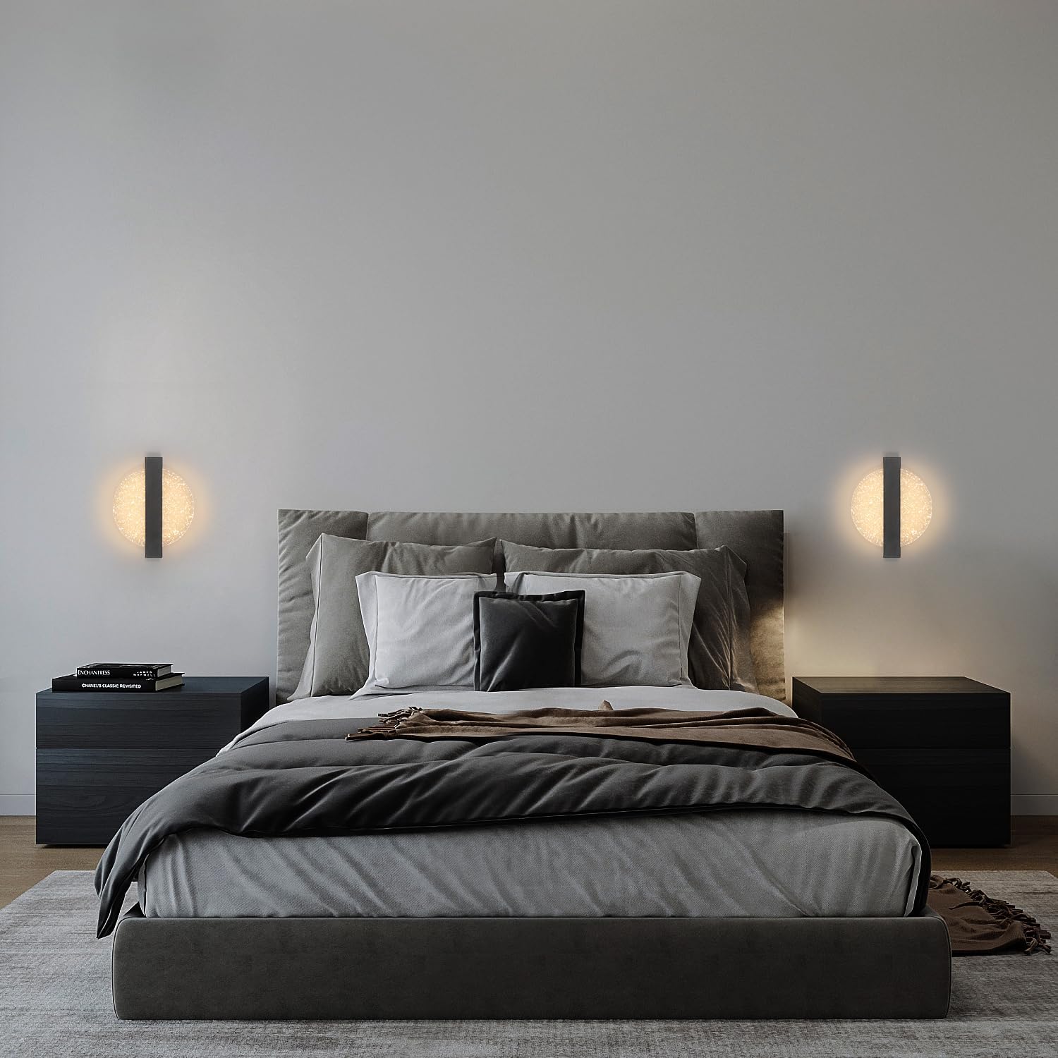 Lampada da parete - Cornice in acrilico nero, sintonizzabile