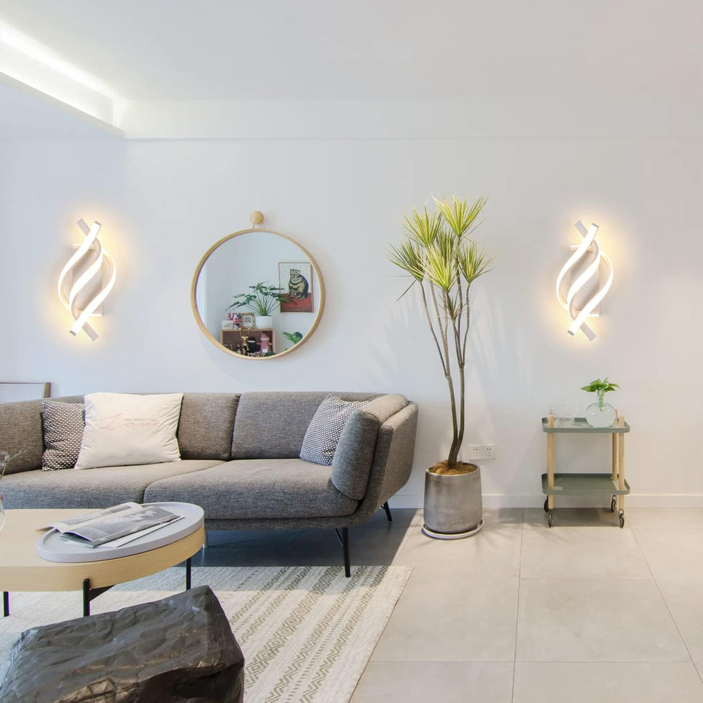 Wall Light - White Aluminium Frame, Warm Light