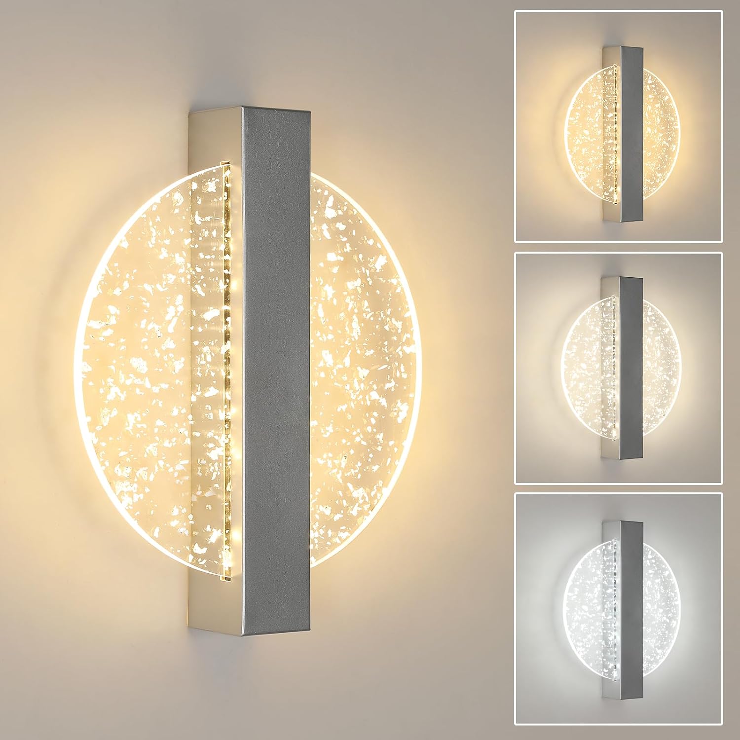 Wall Light - Silver Acrylic Frame, Tunable