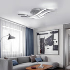 Ceiling Light - Silver Aluminium Frame, White Light