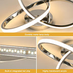 Ceiling Light - Chrome Aluminium Frame, Warm Light