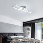 Ceiling Light - Silver Aluminium Frame, White Light