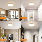 Ceiling Light - White Plastic Frame, Natural Light