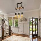 Chandeliers - Wood Metal Frame