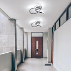 Ceiling Light - Chrome Aluminium Frame, White Light