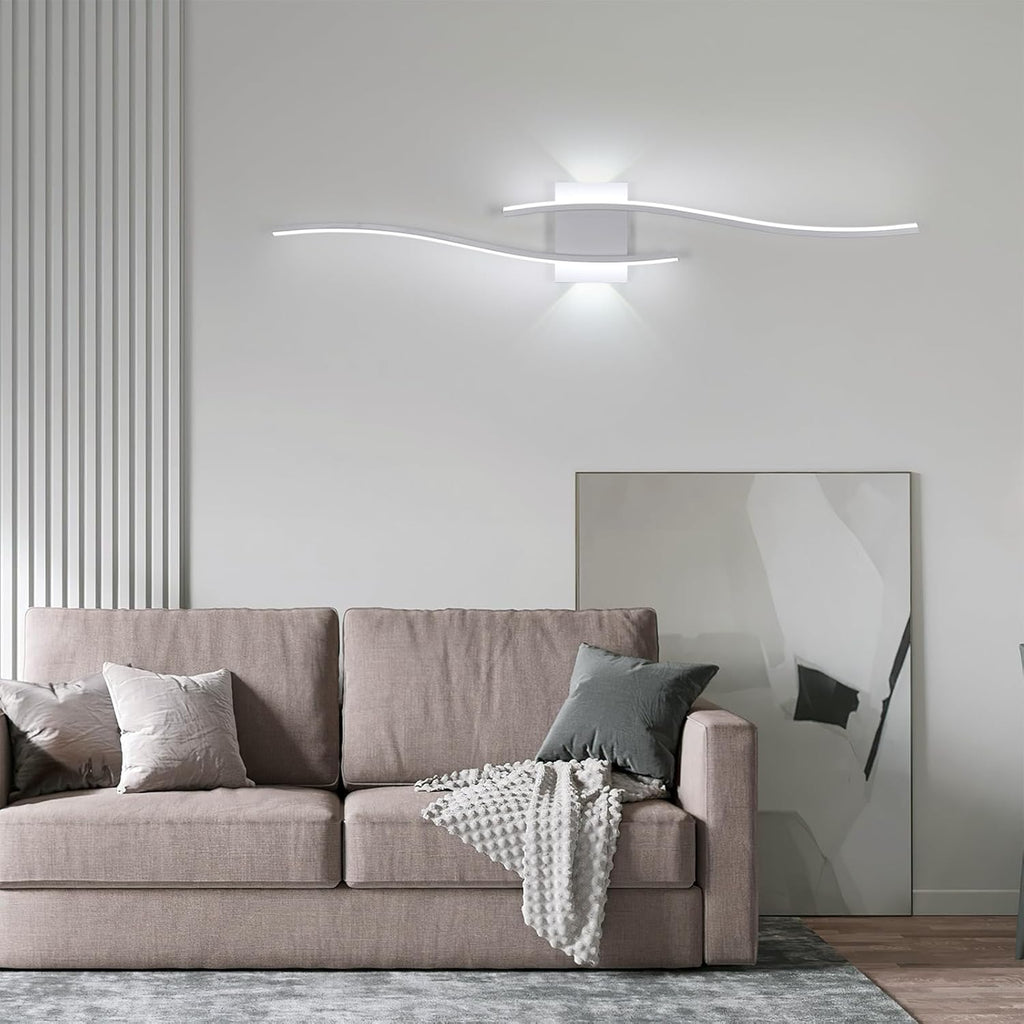 Wall Light - White Aluminium Frame, White Light