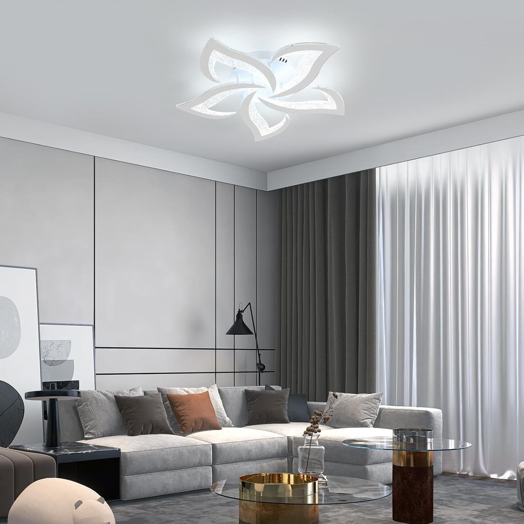 Deckenleuchte - Rahmen aus weißem Acryl, weißes Licht