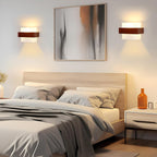 Wall Light - Wood Glass Frame