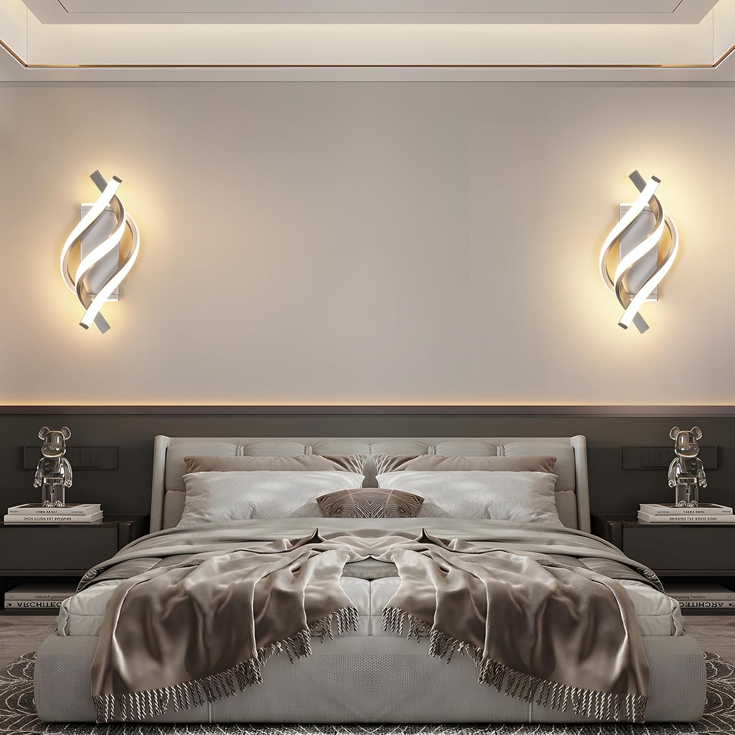 Wall Light - White Aluminium Frame, Natural Light
