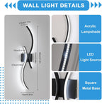 Wall Light - Black Aluminium Frame, White Light