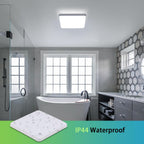 Ceiling Light - White Plastic Frame, White Light