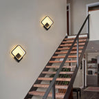 Wall Light - Black Aluminium Frame, Warm Light